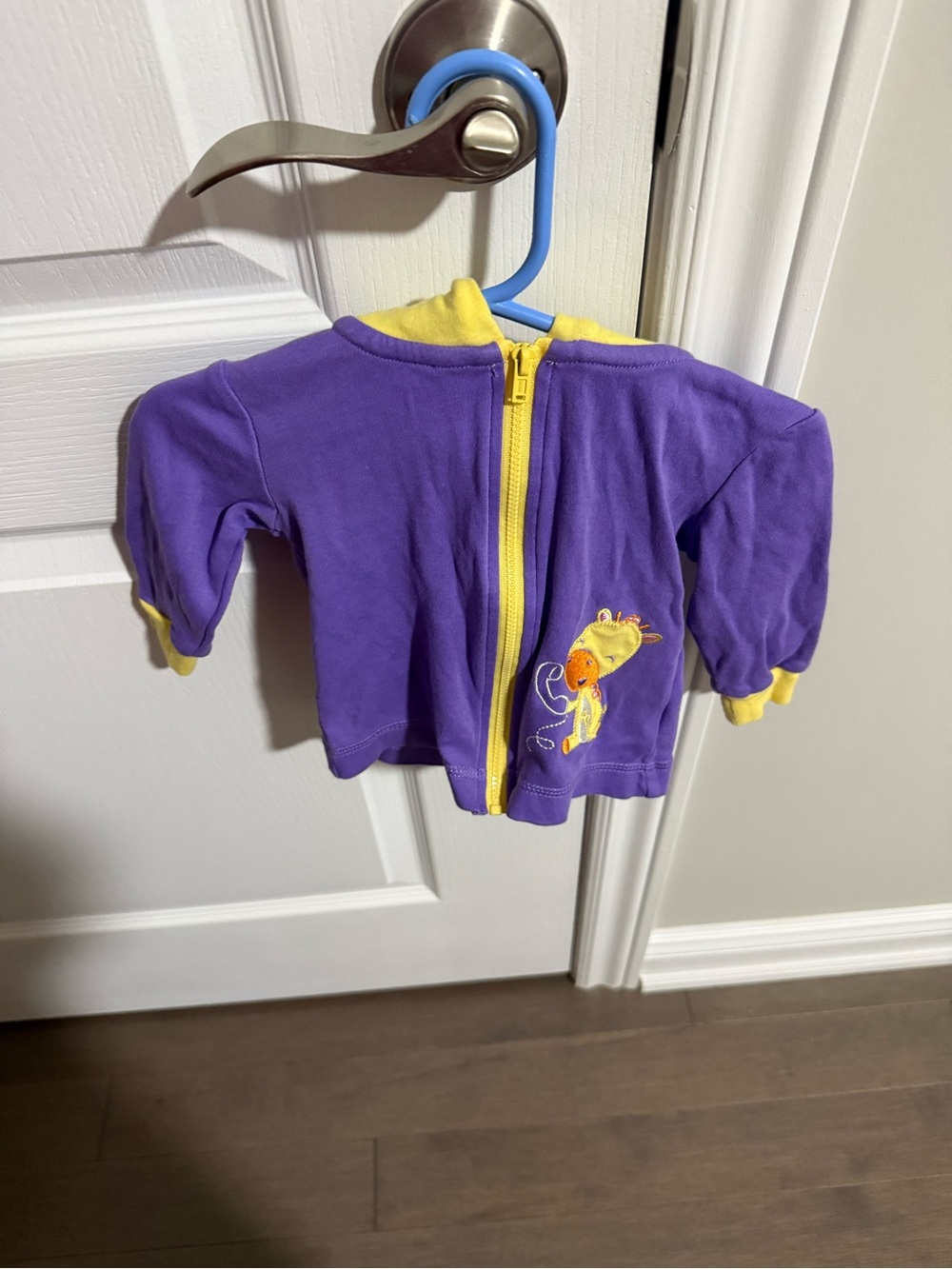 Vintage Fisher-Price Hooded Jacket Purple Yellow Baby 9M